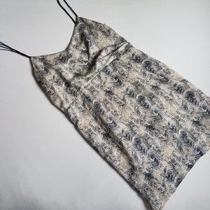 🛒Forever 21 | Navy Beige Mini Dress M